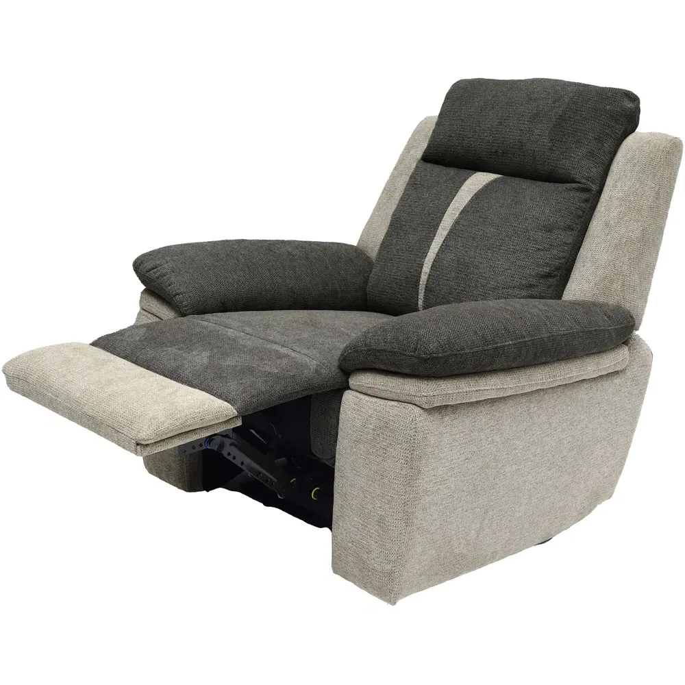 Manual Recliner Chair - Grey