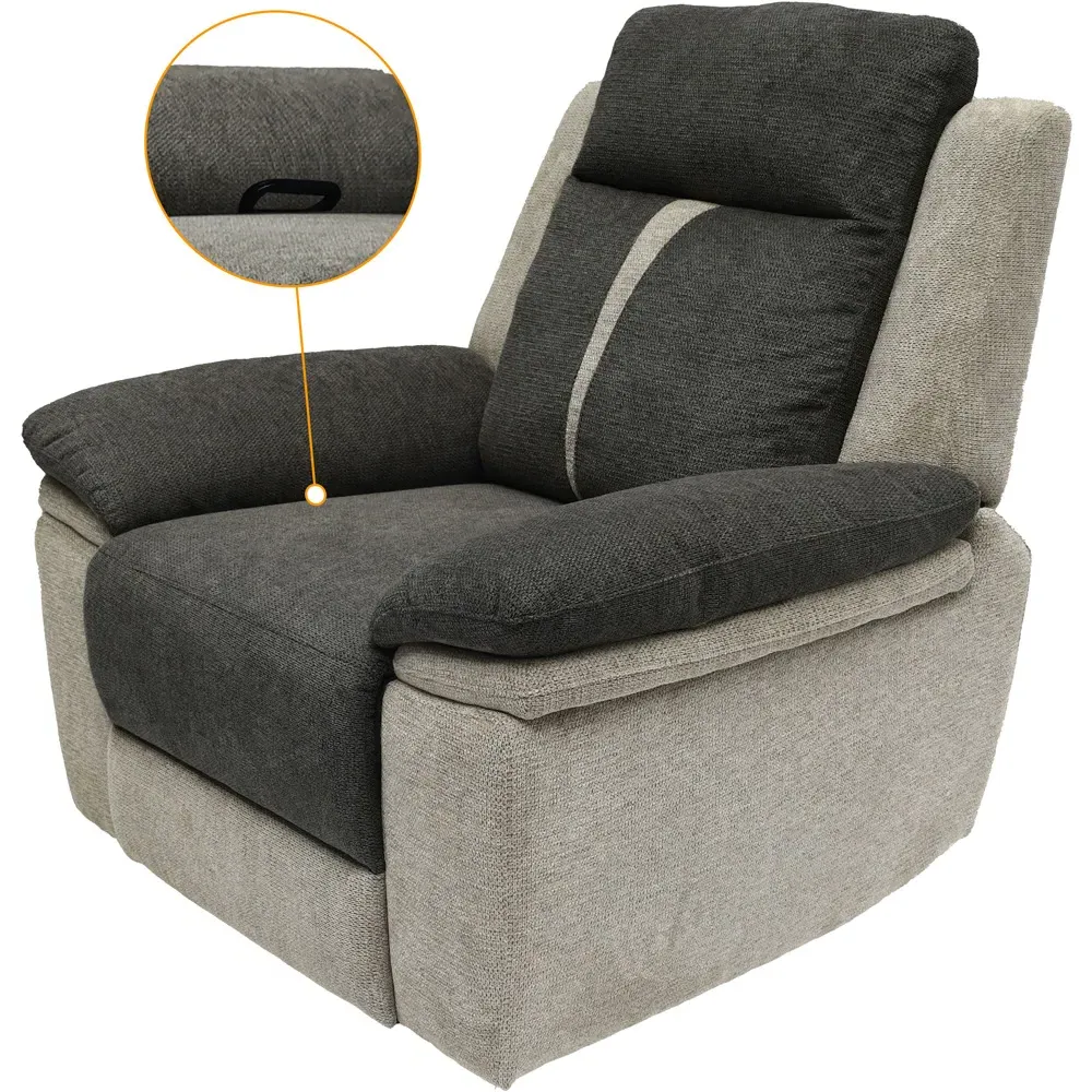 Manual Recliner Chair - Grey
