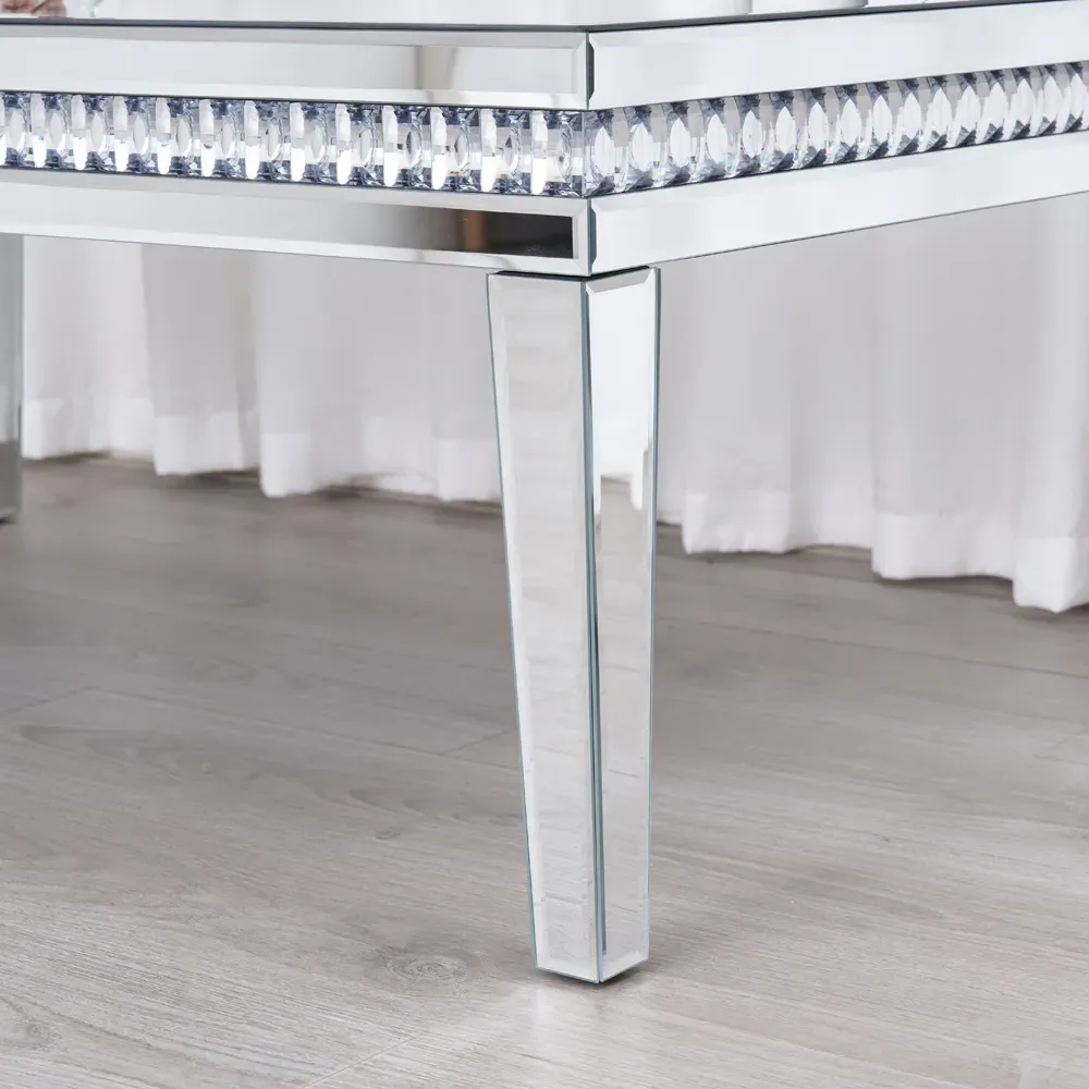 Mirrored Crystal Coffee Table