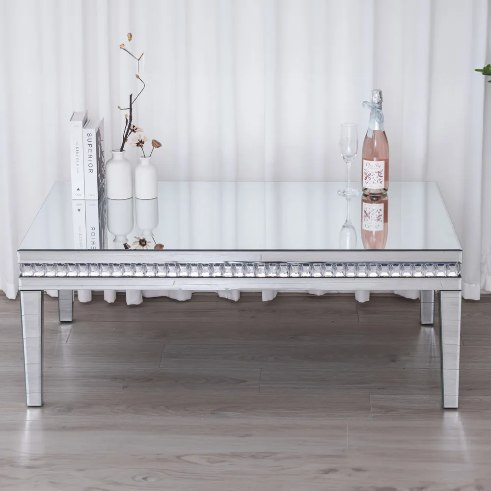Mirrored Crystal Coffee Table