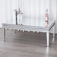 Mirrored Crystal Coffee Table