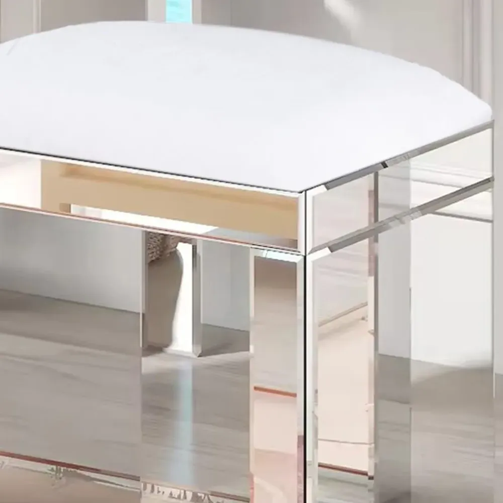 Mirrored Dressing Table Stool