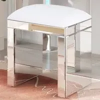 Mirrored Dressing Table Stool