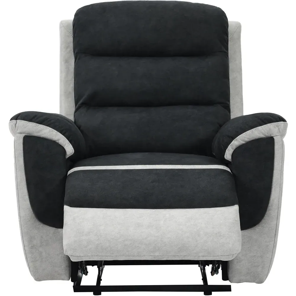 Recliner Chair with Manual Recline - Grey, Fabric