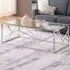 Rectangular Coffee Table - Silver, Glass
