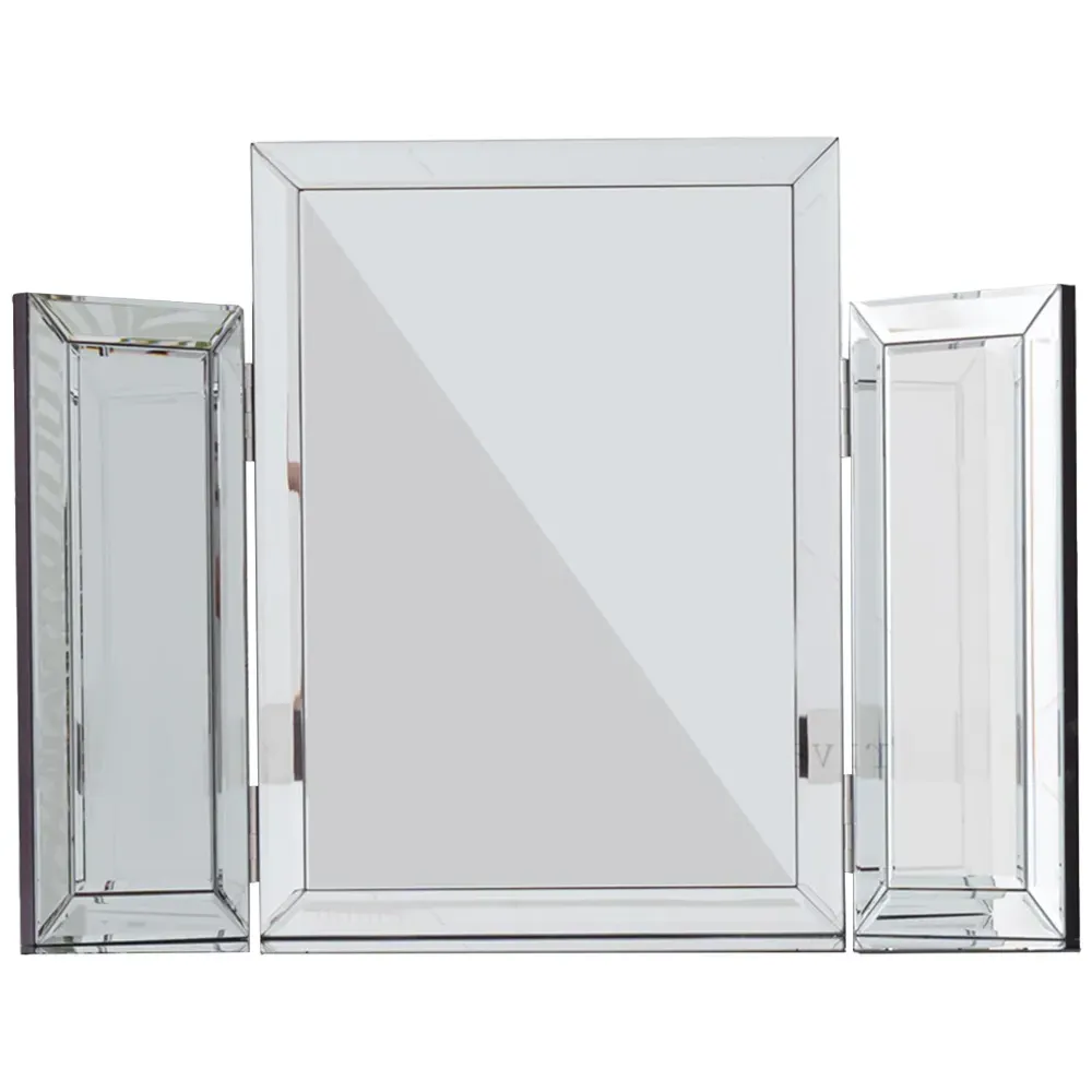 Rectangular Dressing Table Mirror with Side Panels