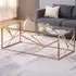 Rectangular Glass Coffee Table - Gold