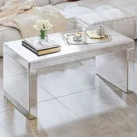 Rectangular Mirrored Glass Coffee Table
