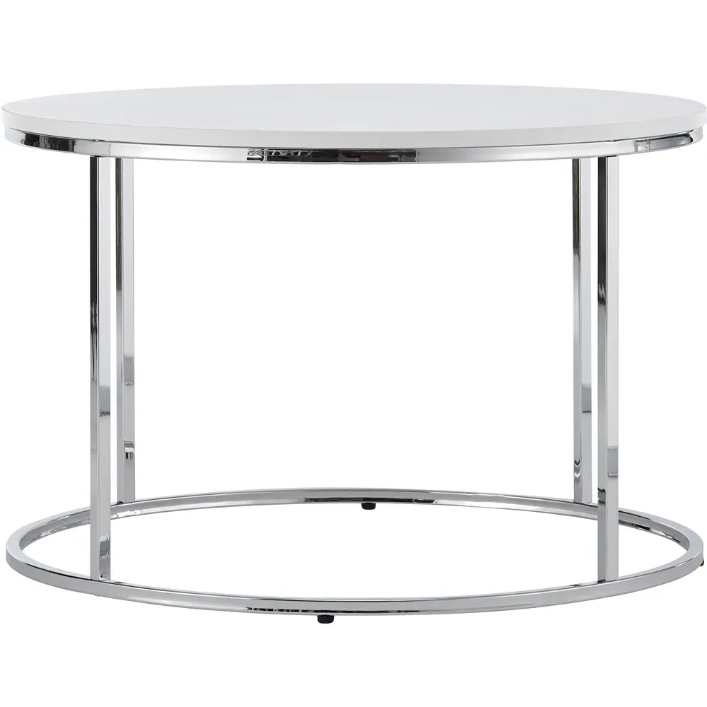 Round Coffee Table - White, Metal