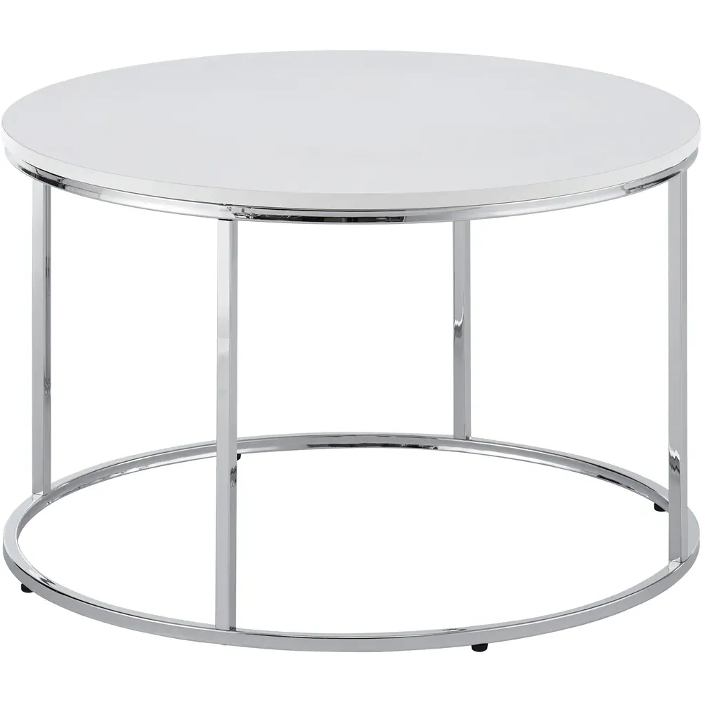 Round Coffee Table - White, Metal