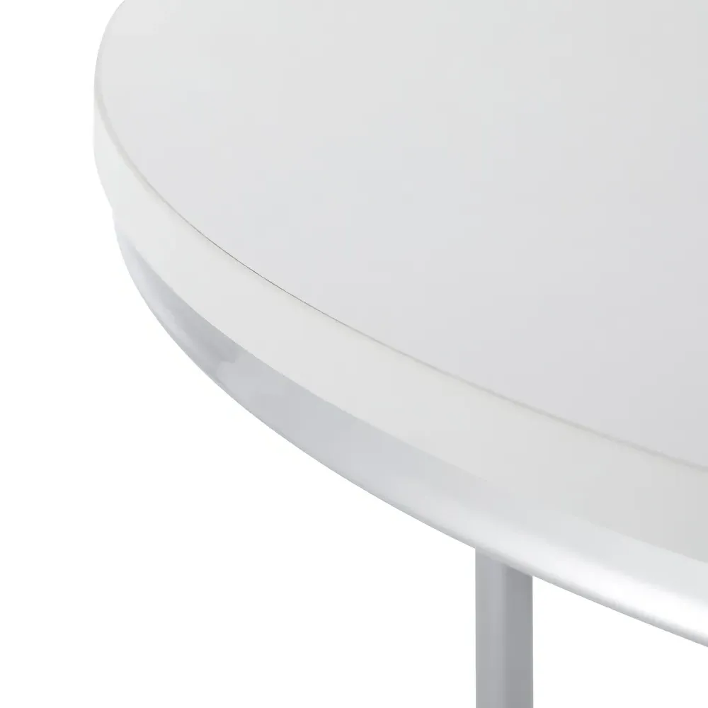 Round Coffee Table - White, Metal