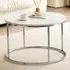 Round Coffee Table - White, Metal