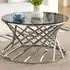 Round Glass Coffee Table - Silver