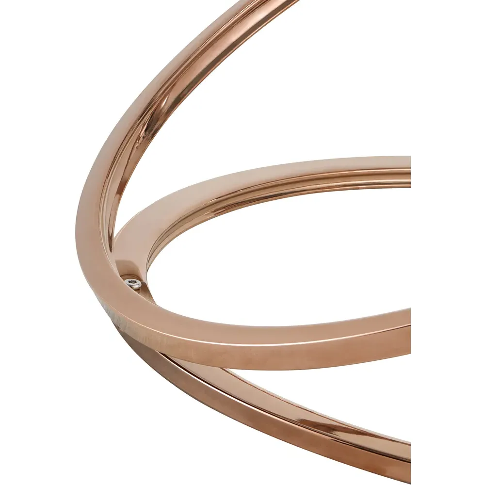 Round Tempered Glass Coffee Table - Gold