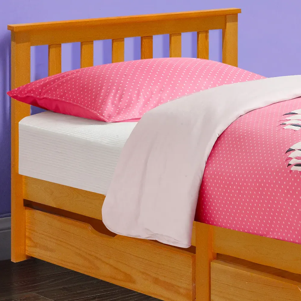 Single Bed Frame with 2 Drawers - Brown, Wood