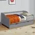 Single Bed Frame with Trundle - Grey, Wood