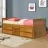 Single Captains Bed with Storage - Caramel, Wood