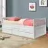 Single Captains Bed with Storage - White, Wood