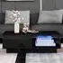 Single Drawer Coffee Table with LED - Black, High Gloss