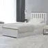 Single Gas Lift Ottoman Bed with Storage - White