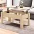 Single Shelf Lift Top Coffee Table with Storage - Oak