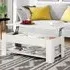 Single Shelf Lift Top Coffee Table with Storage - White