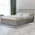 Small Double Gas Lift Ottoman Bed with Storage - Grey