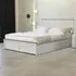 Small Double Gas Lift Ottoman Bed with Storage - White