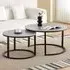 Stone Nest of Tables Set of 2 - Black