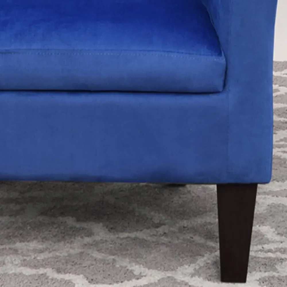 Tub Chair - Blue, Velvet