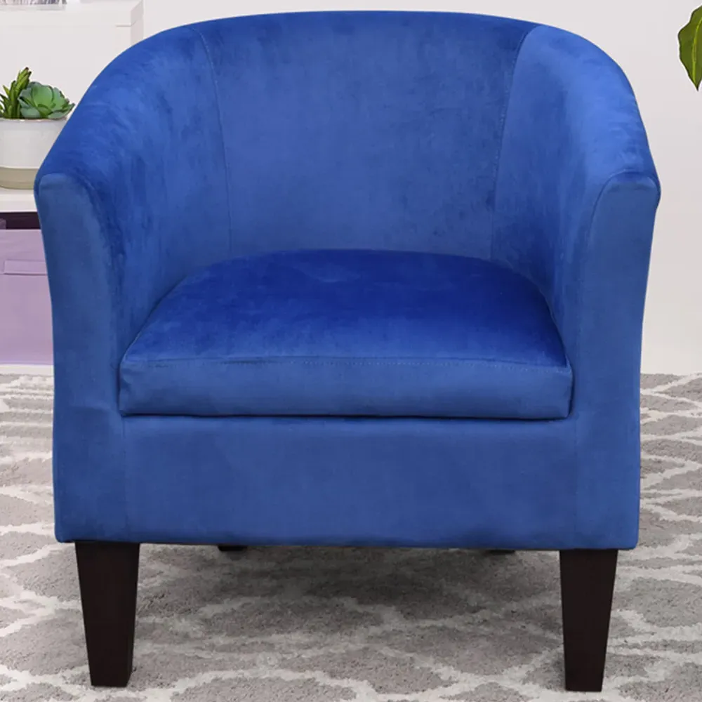 Tub Chair - Blue, Velvet image