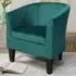 Tub Chair - Green, Velvet