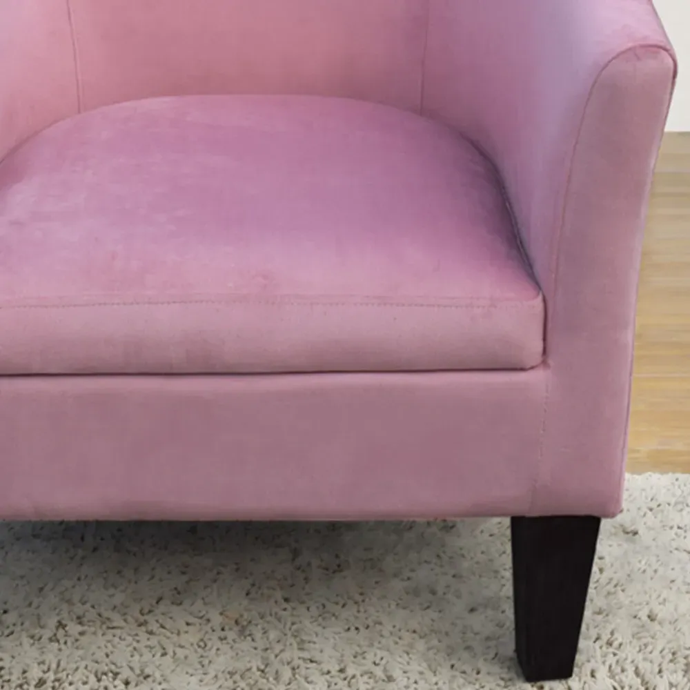 Tub Chair - Pink, Velvet