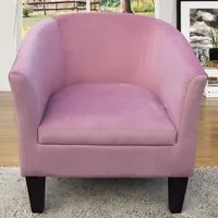 Tub Chair - Pink, Velvet