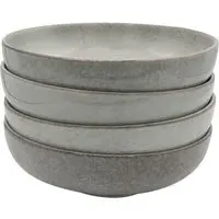 K101 4 Piece Pasta Bowl Set - Grey, Ceramic