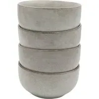 K102 4 Piece Side Bowl Set - Grey, Ceramic