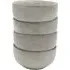 K102 4 Piece Side Bowl Set - Grey, Ceramic