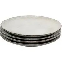 K104 4 Piece Side Plate Set - Grey, Ceramic
