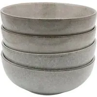 K117 4 Piece Cereal Bowl Set - Grey, Ceramic
