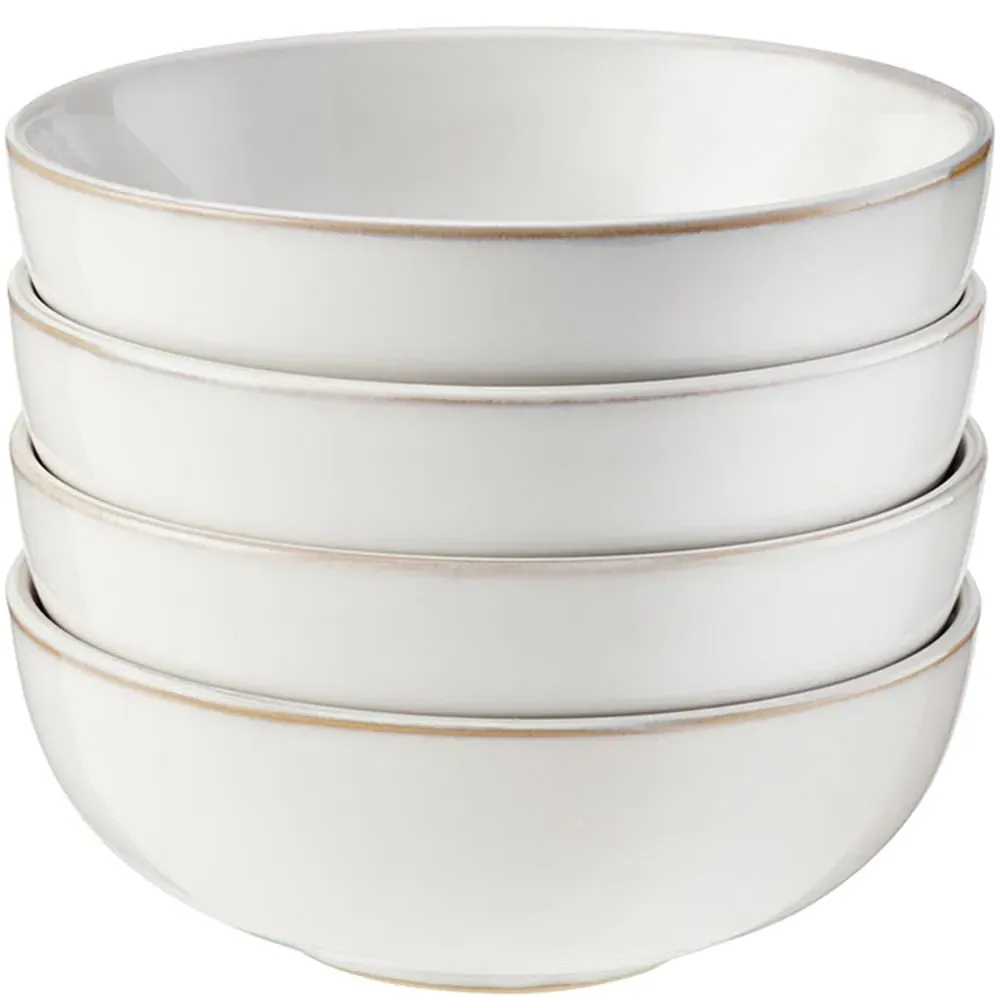 Nordic Stoneware 4 Piece Cereal Bowl Set - White