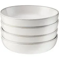 Nordic Stoneware 4 Piece Pasta Bowl Set - White