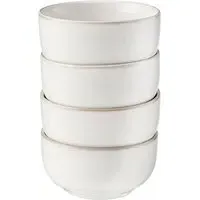 Nordic Stoneware 4 Piece Side Bowl Set - White