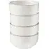 Nordic Stoneware 4 Piece Side Bowl Set - White