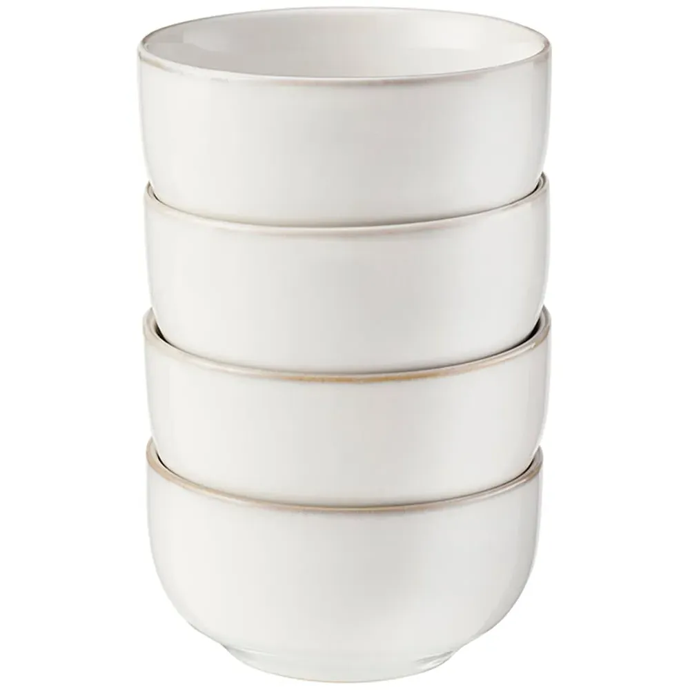 Nordic Stoneware 4 Piece Side Bowl Set - White image