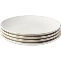 Nordic Stoneware 4 Piece Side Plate Set - White