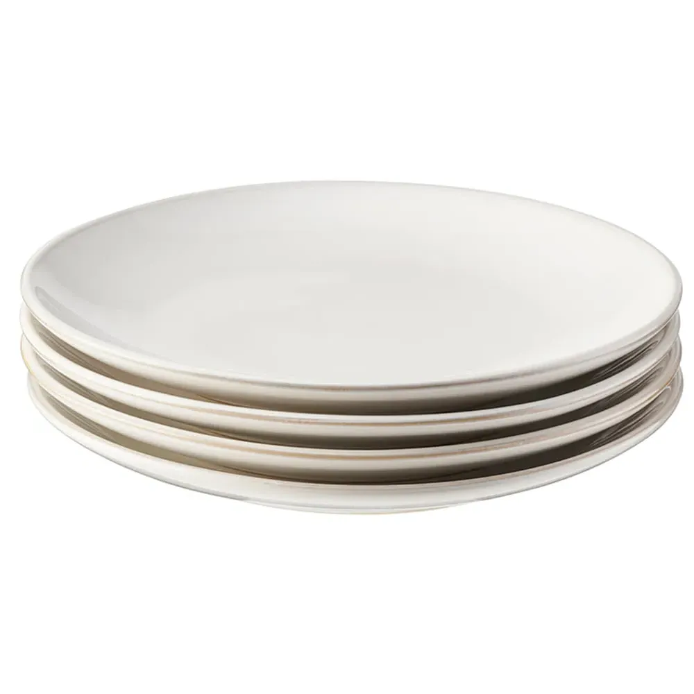 Nordic Stoneware 4 Piece Side Plate Set - White