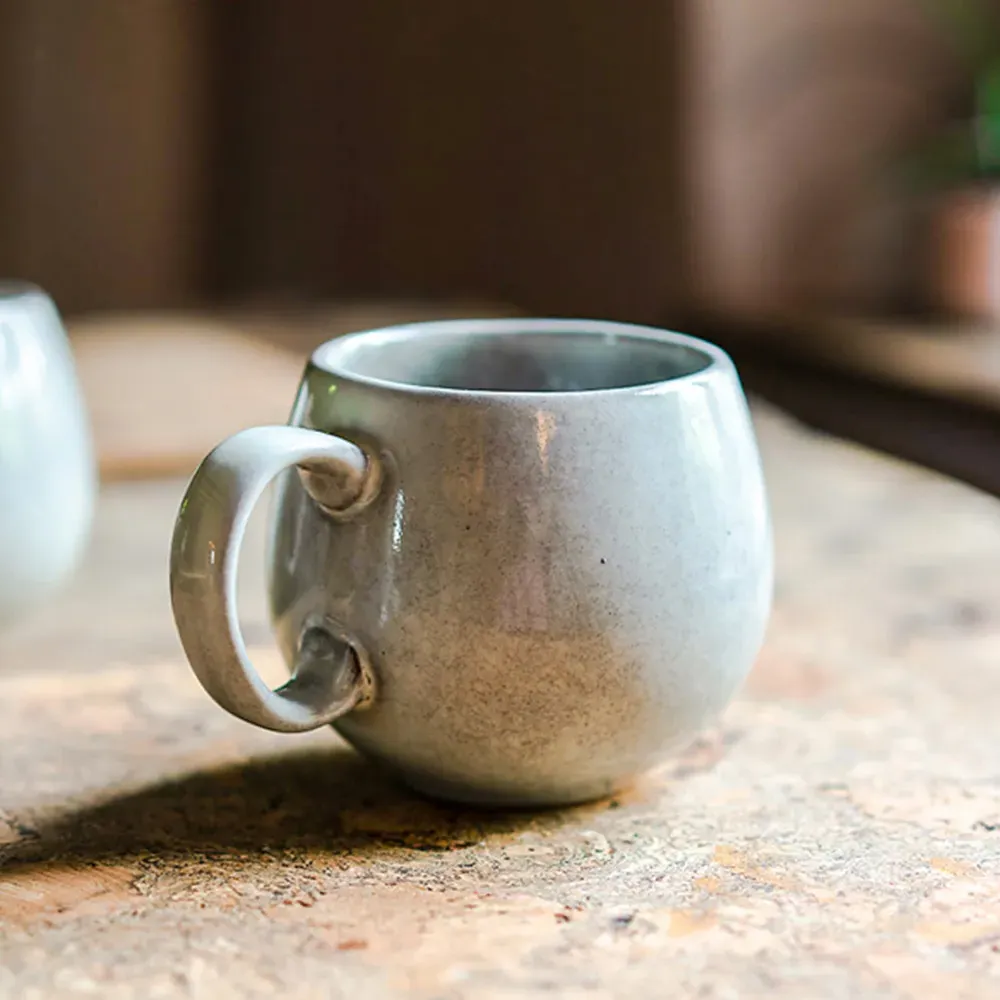 Nordic Stoneware Mugs 4 Pack - Grey, Ceramic