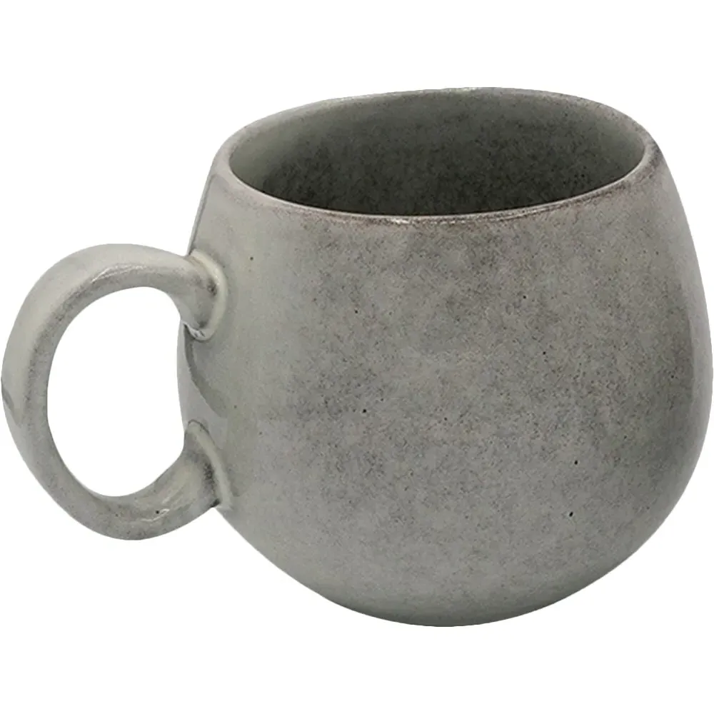 Nordic Stoneware Mugs 4 Pack - Grey, Ceramic
