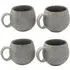 Nordic Stoneware Mugs 4 Pack - Grey, Ceramic