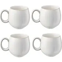 Nordic Stoneware Mugs 4 Pack - White, Ceramic